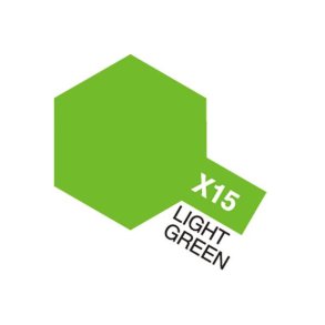 X-15 Light Green, Acrylic Mini 10 ml (penselmaling, blank) - Tamiya